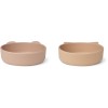 Set van 2 siliconen kommetjes - Vanessa silicone bowls 2-pack tuscany rose/ pale tuscany mix  (Geboortelijst Nia B.)